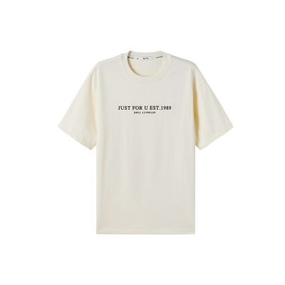 U/TI本白色字母印花T恤女 垂感百搭通勤休闲短袖尤缇时尚秋季新款