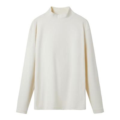 w2x双面德拉绒中领长袖T恤男