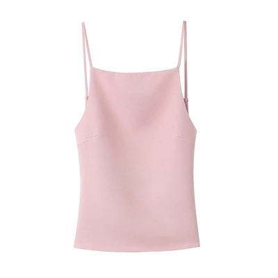 简约夏季百搭收腰吊带裙