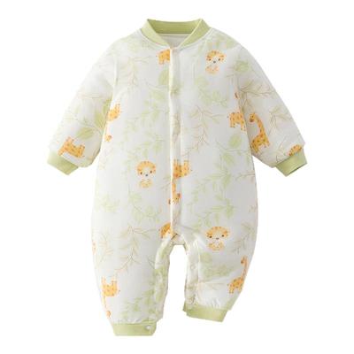 婧麒婴儿冬季加厚保暖外出连体衣