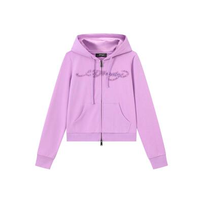 Ed Hardy埃德哈迪2026春季新款女士修身连帽拉链衫E1SAW212