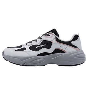 乔丹网革拼接休闲鞋女运动鞋2026春季新款灰老爹鞋女鞋子商场同款