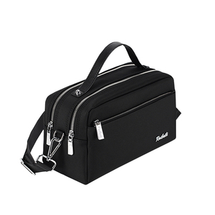 新款手包男潮牌双拉链帆布手提包男时尚个性手拿包男士单肩斜挎包