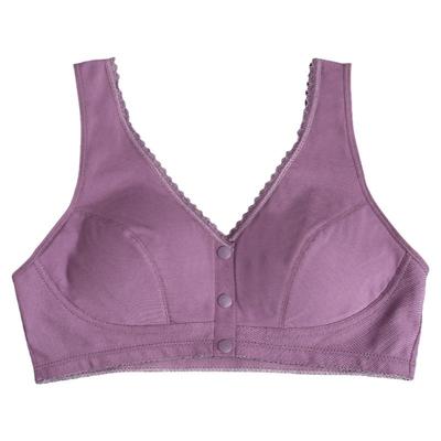 妈妈文胸中老年女纯棉无钢圈背心