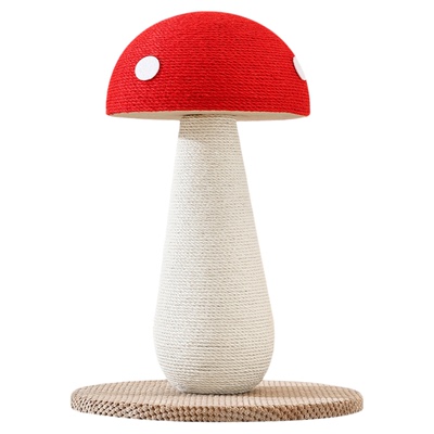 红蘑菇猫抓板剑麻耐抓不掉屑加大号立式猫抓柱麻绳磨爪玩具猫爬架