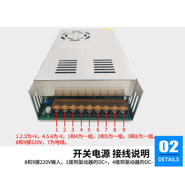 55直径500W无刷直流高速风冷主轴电机DIY雕刻机打孔ER16套装48V