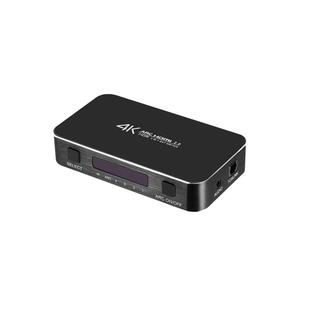hdmi音频分离2.0版本SPIDF+3.5输出接音箱切换器4三2进1一出带遥控4k60机顶盒游戏机电脑共享电视机适用PS4/5