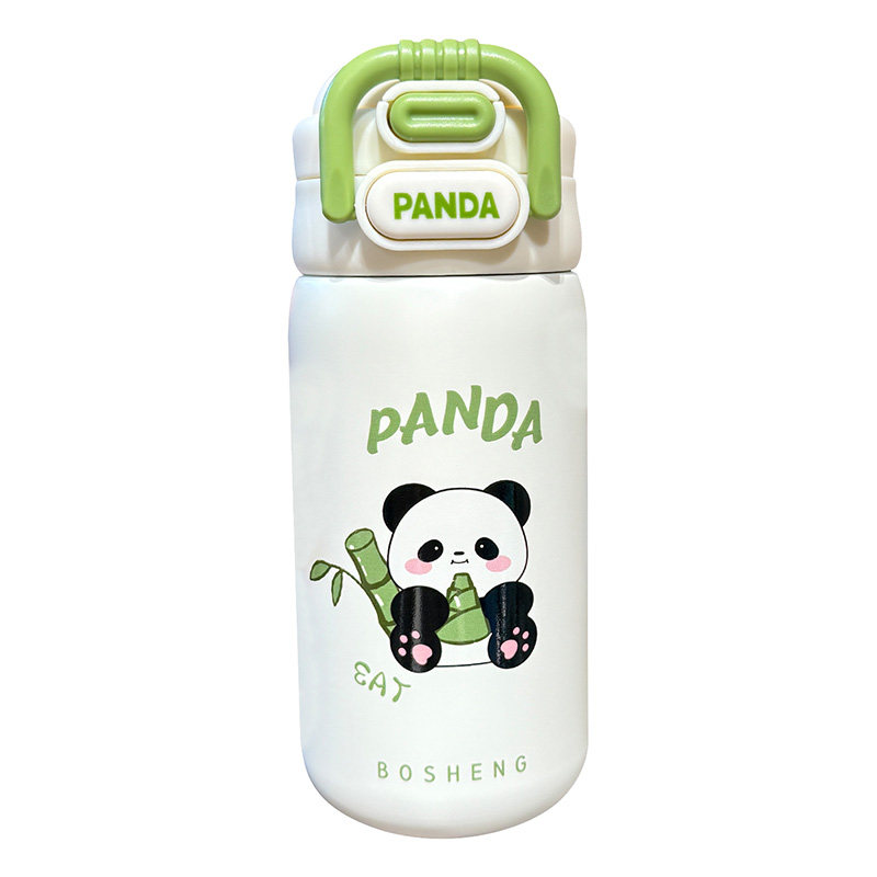 熊猫吸管儿童保温杯上学专用杯子
