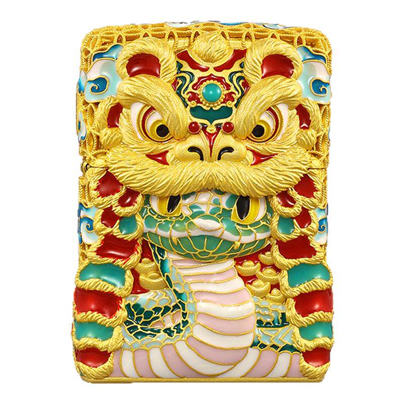 zippo鸿运蟒狮新年送礼男打火机