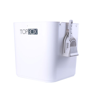 TOP BOX猫砂盆大号全封闭顶入式方形猫厕所布偶猫用品大型猫桶盆