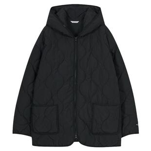 TYPESERVICE韩国直邮小众品牌秋冬菱格长袖连帽拉链夹克外套