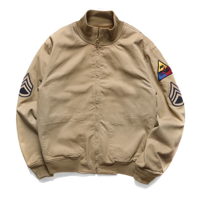 阿美咔叽美式复古夹克坦克服外套