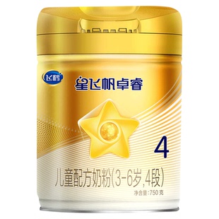 育儿补贴】飞鹤星飞帆卓睿4段儿童3-6岁750g官方正品奶粉旗舰店