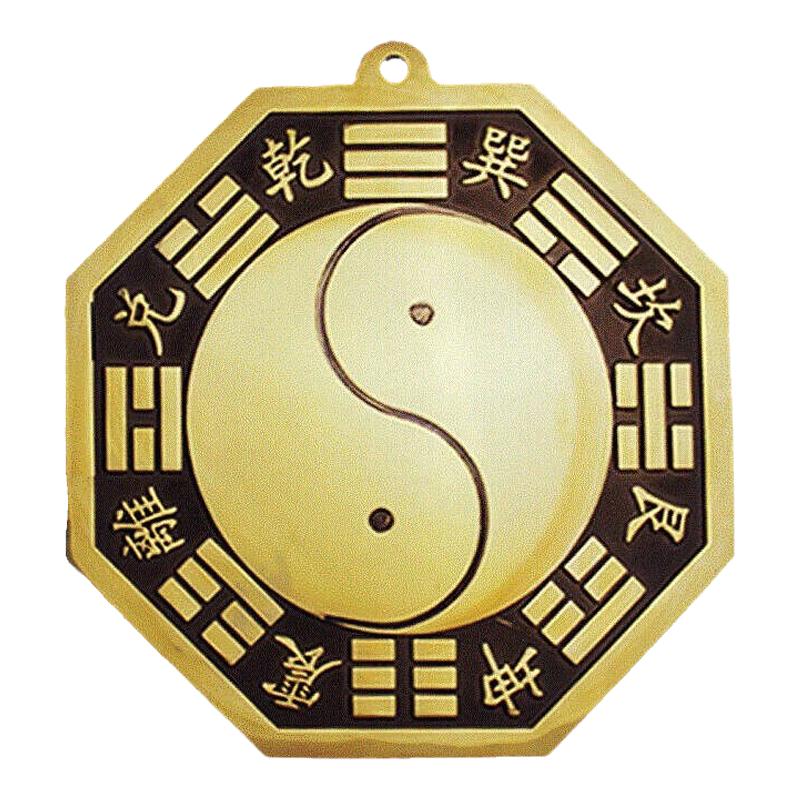 纯铜实心八卦镜阴阳鱼凸镜凹镜