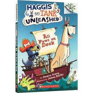 【送音频】Haggis And Tank Unleashed 1:All Paws On Deck 学乐大树:狗狗坦克和哈吉斯1 英文原版 儿童分级阅读 5-7岁