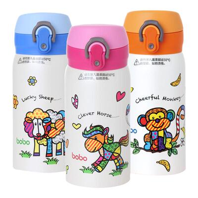 bobo儿童直饮保温水杯316不锈钢吸管杯婴幼儿上学家用水杯专用