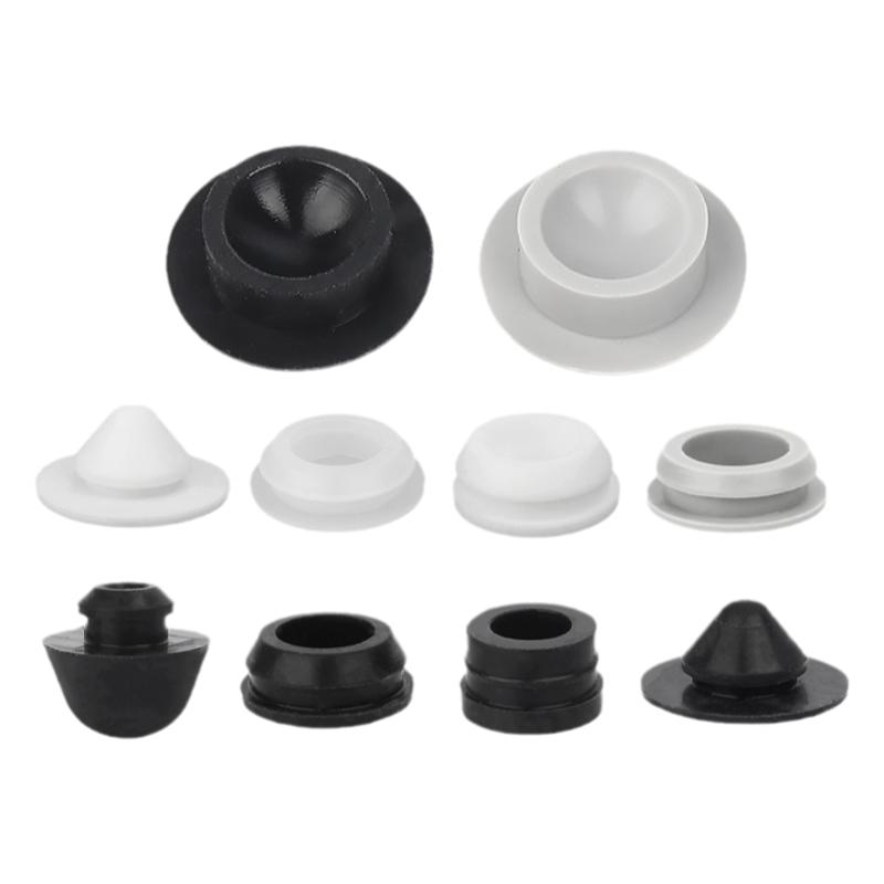 T型倒扣式堵头硅胶孔塞耐高温橡胶堵孔塞子带卡槽密封堵盖软胶塞