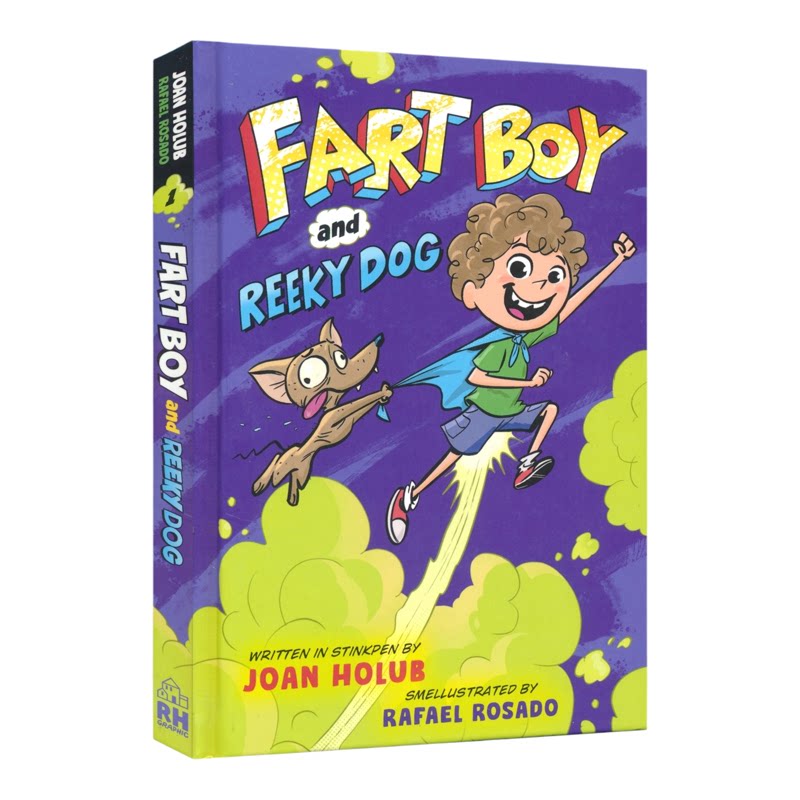 【自营】Fart Boy and Reeky Dog 屁孩与臭狗 儿童搞笑冒险全彩漫画 精装 Joan Holub 英文原版进口儿童图书