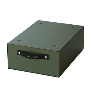 墨绿色堆叠抽屉 多功能收纳盒 咖啡机增高架 轻奢简约桌面杂物盒