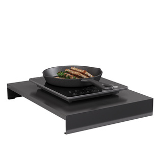 新加厚定制黑色厨房置物架不锈钢架子台面支架燃气煤气灶台盖板罩