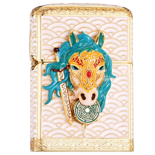 zippo正品打火机 金戈铁马夜光官方旗舰店防风煤油送男友新年礼物