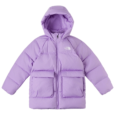 北面幼童中长款防泼水鹅绒服