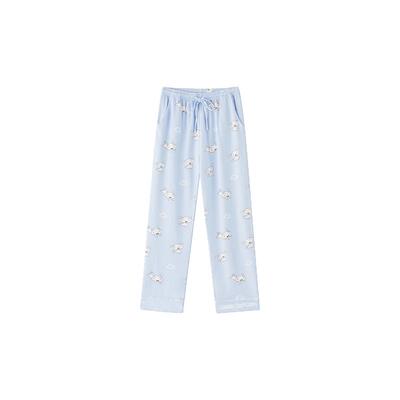 BE蜡笔小新纯棉抗菌睡裤长裤女秋