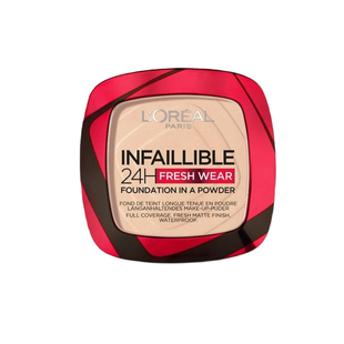 俄罗斯正品欧莱雅infallible24小时控油哑光粉饼持久定妆不油光