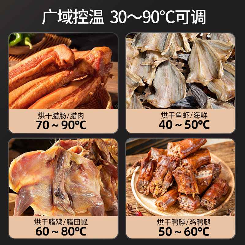 食品烘干机腊肠腊肉家用旋转肉干水果脱水机全自动商用大型烘干箱