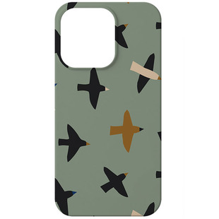 简约设计小鸟抽象插画文艺适用苹果16PROMAX菲林手机壳iphone15plus13 14pro大孔磨砂小众个性全包亮面高级感