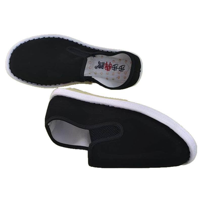 步步犇腾传统手工布鞋老北京布鞋黑色男款手工千层底牛筋布鞋987