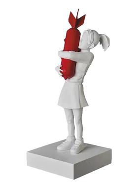 班克西街头艺术和平女孩潮玩摆件