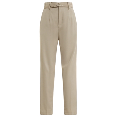 COMMEMOI羊毛高腰锥形裤