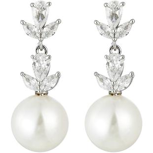 兰诺珍珠花朵耳环女2026年新款爆款高级感轻奢养耳洞银针耳钉耳饰