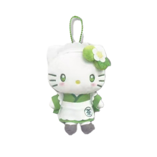 现货日本三丽鸥清新抹茶女仆kitty库洛米美乐蒂毛绒包包挂件娃娃