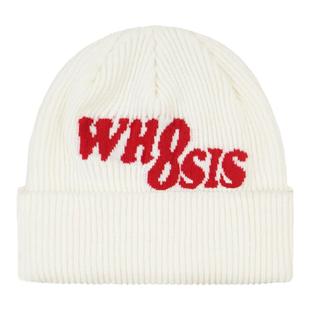 WHOOSIS（不知其名）纯色logo针织帽秋冬冷帽男女情侣百搭街头潮