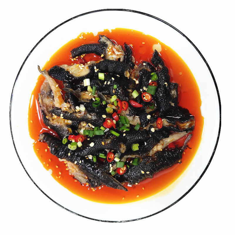 四川春之源麻辣鸡爪去骨乌黑鸡爪红油无骨凤爪凉拌菜加热即食零食