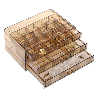 首饰收纳盒高档精致多层分格抽屉