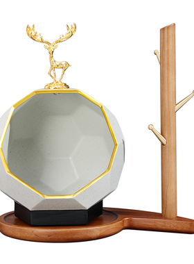 轻奢风麋鹿进门入户挂钥匙摆件