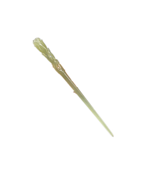 和田玉晴水花朵旗袍盘发玉簪饰品