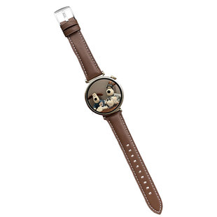 适用华为gt6表带新款真皮watchgt5手表带链女士gt4高级41mm女表智能运动小米watchs4表带OPPO手表带方便拆卸