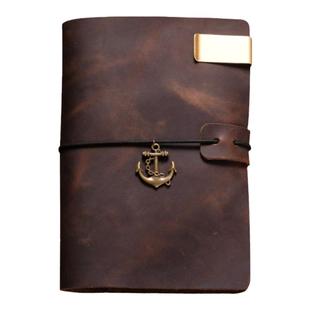 手帐本活页手工牛皮本活页夹笔记本子旅行日记本复古记事本A5A6A7