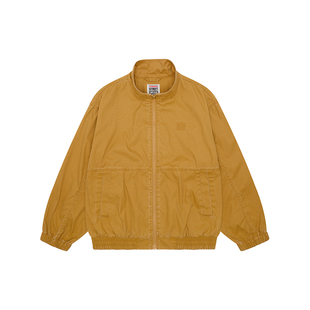 VISION童装 美式复古水洗做旧宽松立领短款外套男女儿童26春新