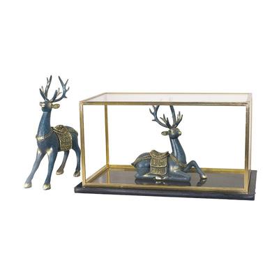 金属铜边玻璃防尘罩摆件展示盒