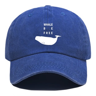 whale be free 鲸鱼自由再见苏菲动物保护拒绝表演棉棒球鸭舌帽子