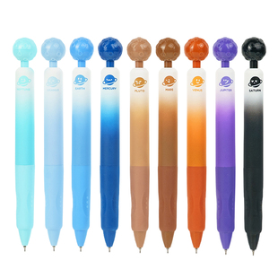 一木林星系帝国解压转转中性笔CS头按动刷题笔速干顺滑黑科技网红黑笔学生考试专用签字碳素笔高颜值趣味文具