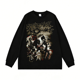 My Chemical Romance乐队印花纯棉宽松长袖T恤男女款上衣内搭春秋