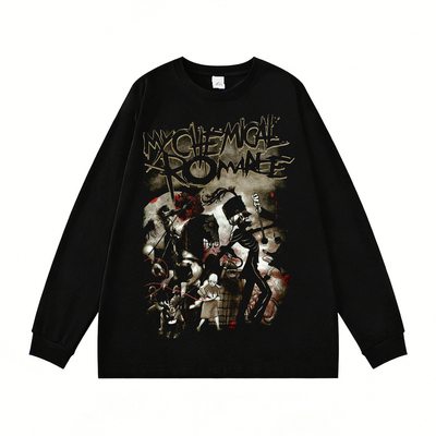 My Chemical Romance乐队印花纯棉宽松长袖T恤男女款上衣内搭春秋