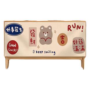 柜子帘免打孔魔术贴遮挡帘无门柜子遮挡布书柜鞋柜橱柜防尘遮丑