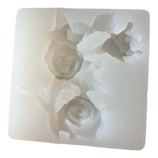 DIY滴胶一花束玫瑰花朵花卉花苞花蕾翻糖硅胶模具DIY车载香薰装饰